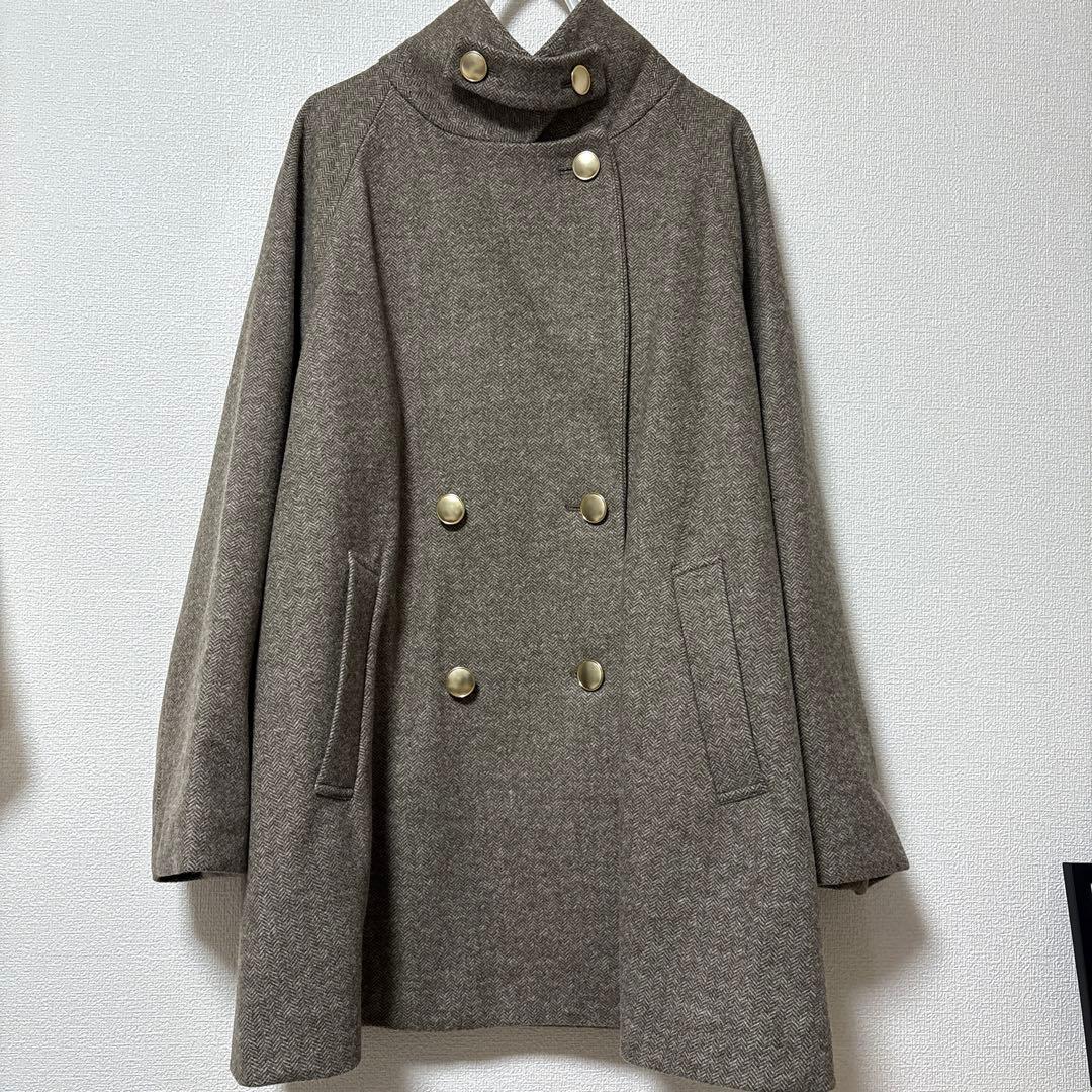 GLOBAL WORK 軽やかストレッチ襟2WAYミドルコート