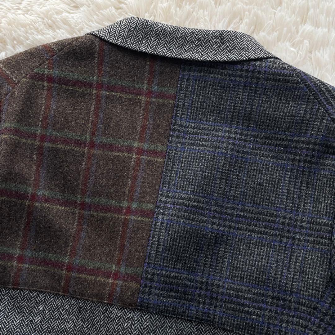 美品 コムデギャルソン 21AW ウールツイードパッチワークジャケット