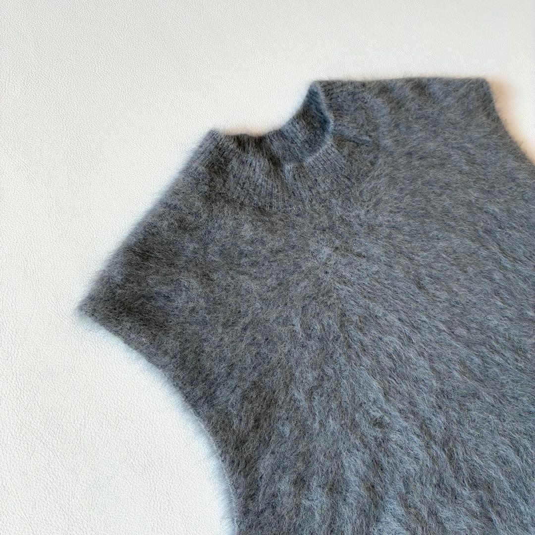未使用✨OHGA　オーガ　FOX KNIT VEST　カシミヤ　グレー　ふわふわ