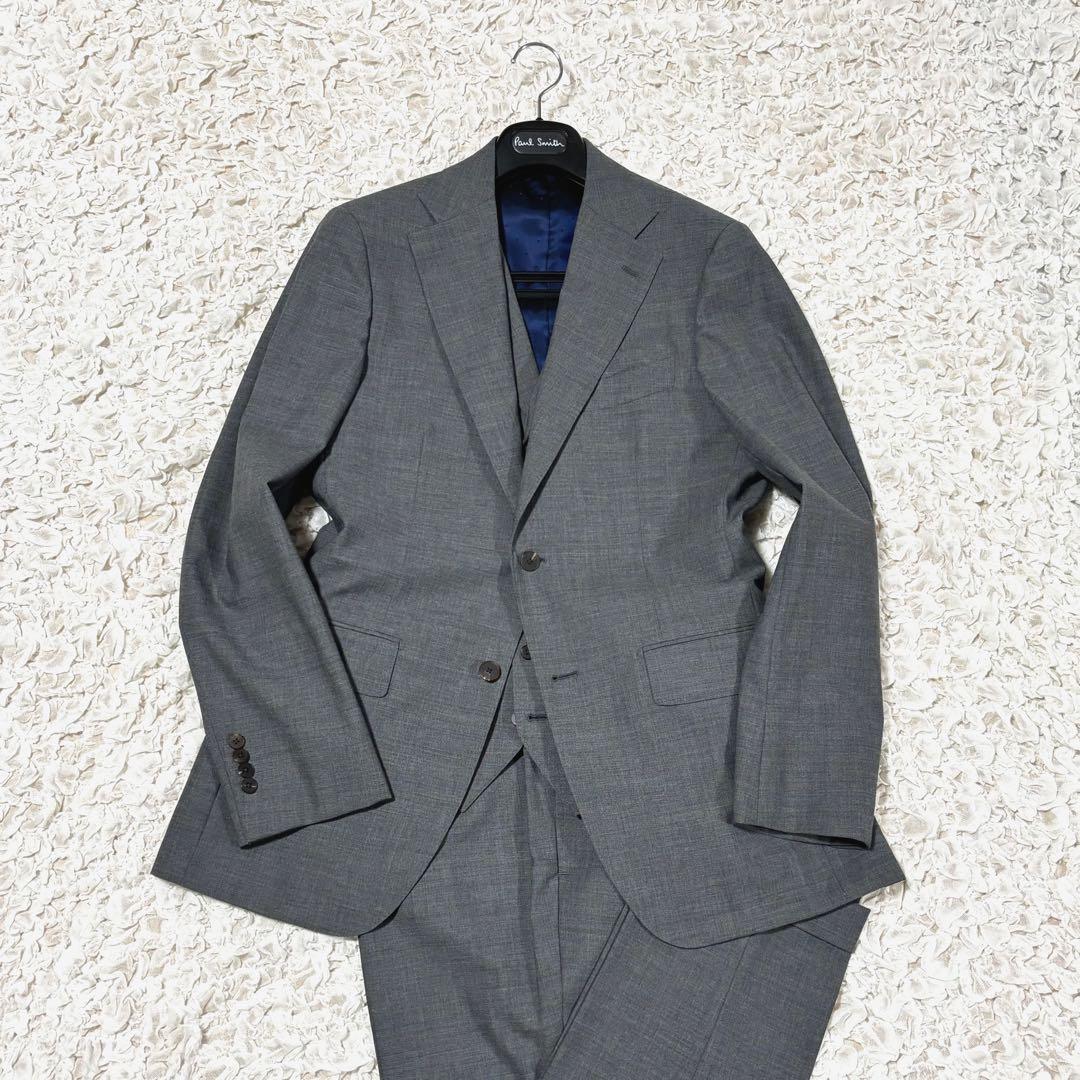 美品 アルチザン マーチンソン スーツ 3ピース セットアップ チェック グレー