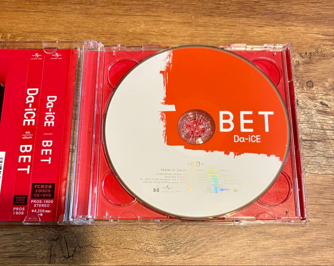 レア Da-iCE BET FC限定盤 ファンクラブ限定