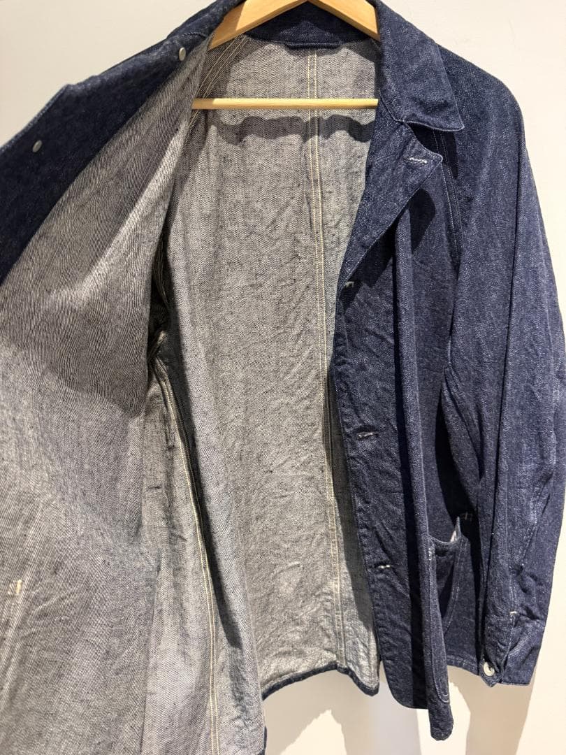 【試着のみ/サイズ3】COMOLI デニムワークジャケット インディゴ 21AW