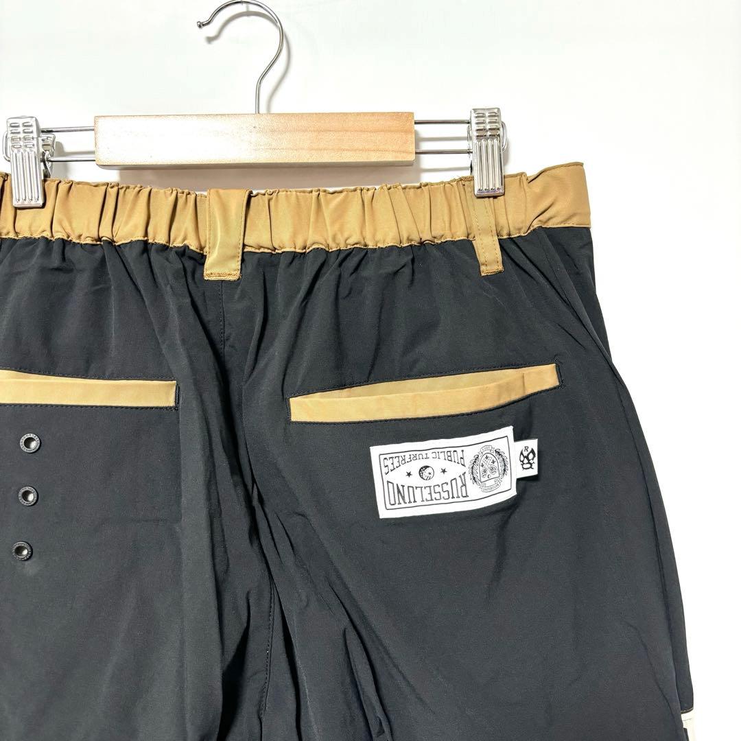 新品 ラッセルノ ゴルフ ツートン スリムジョガーパンツ キャメル XL 6