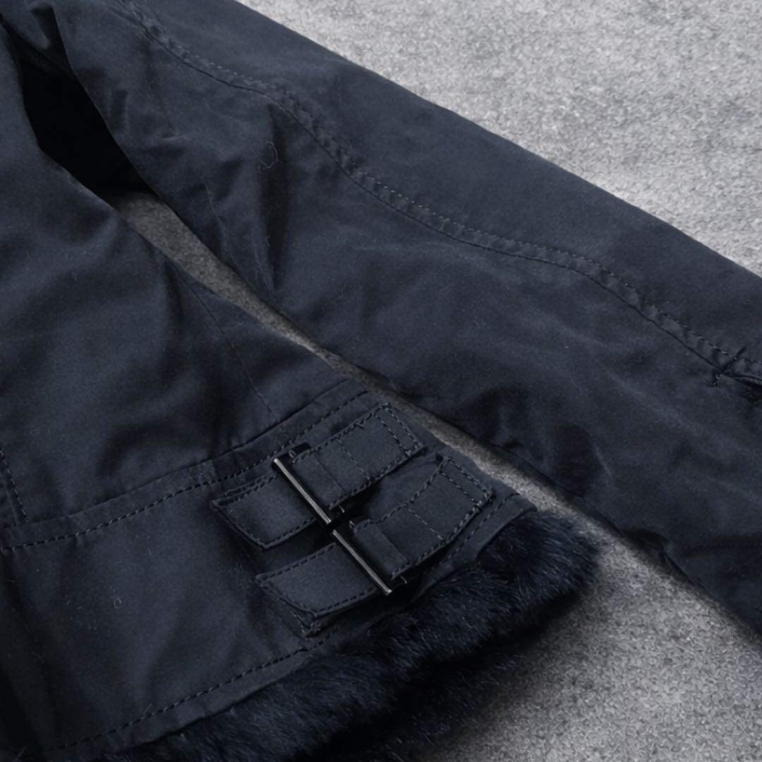 y2k ラビットファー ベルトジャケット opium系 ダークコア NANA