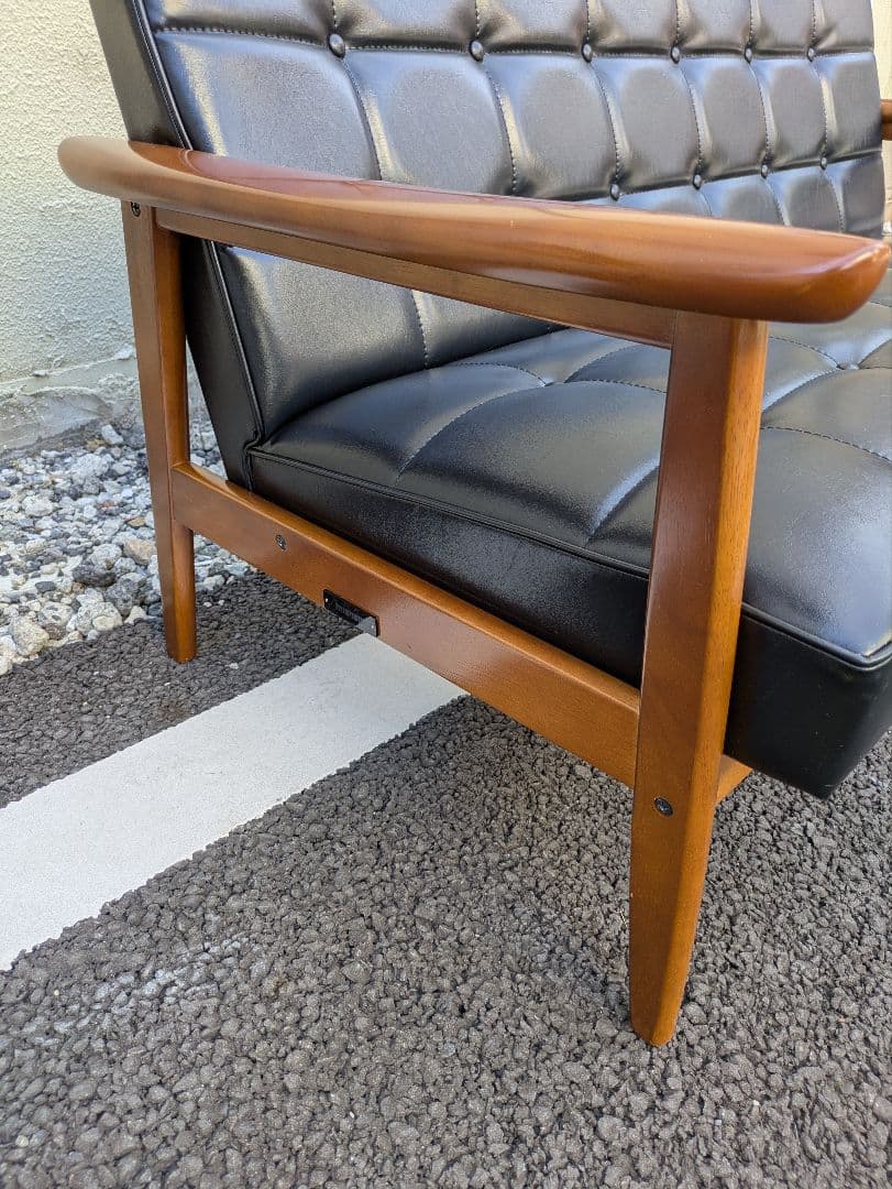 カリモク60 Kチェア スタンダードブラック 2シーター ミッドセンチュリー