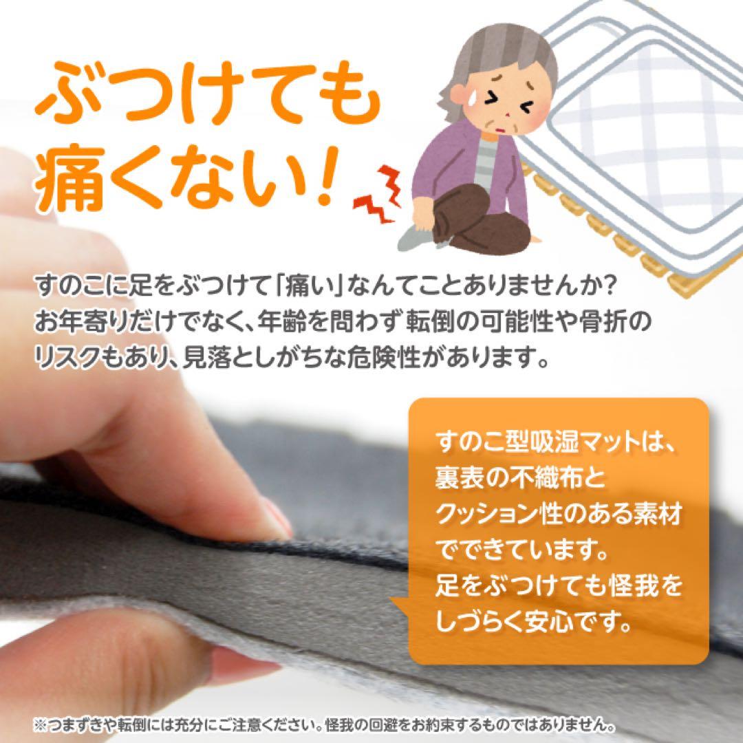 エアジョブすのこ型吸湿マット(ベッド対応タイプ)シングルサイズ【２枚組】