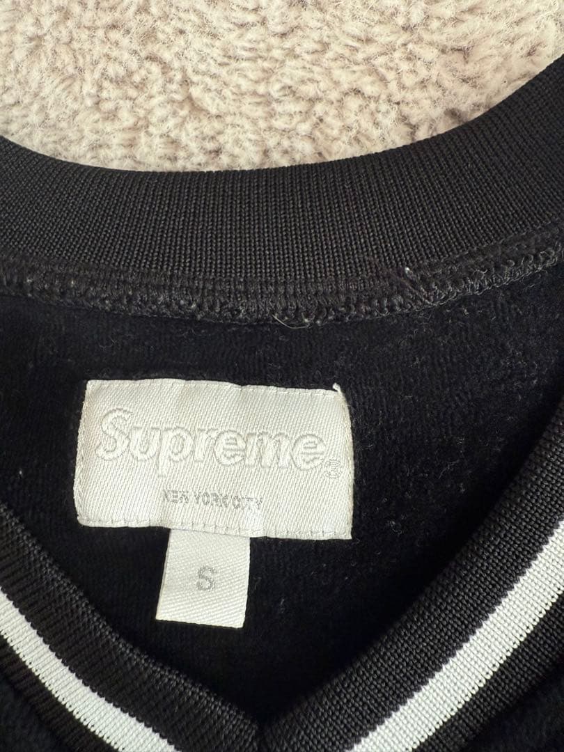 即完売品supremeシュプリーム刺繍アーチロゴ　半袖ベースボールシャツ　S