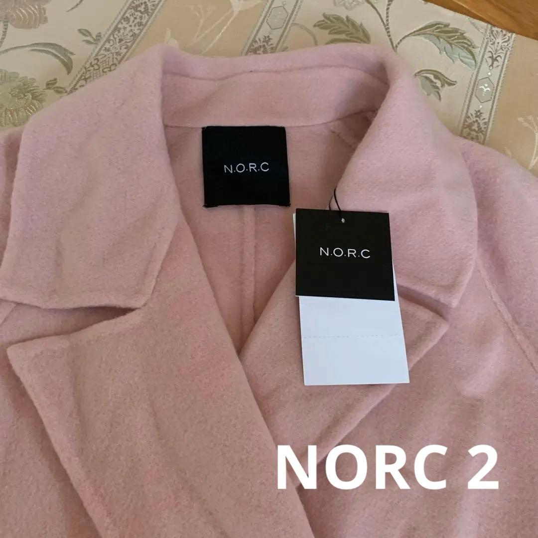 【未使用】NORC ノーク　リバーロングコート　ピンク　サイズ2