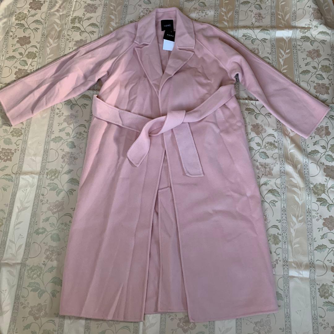 【未使用】NORC ノーク　リバーロングコート　ピンク　サイズ2