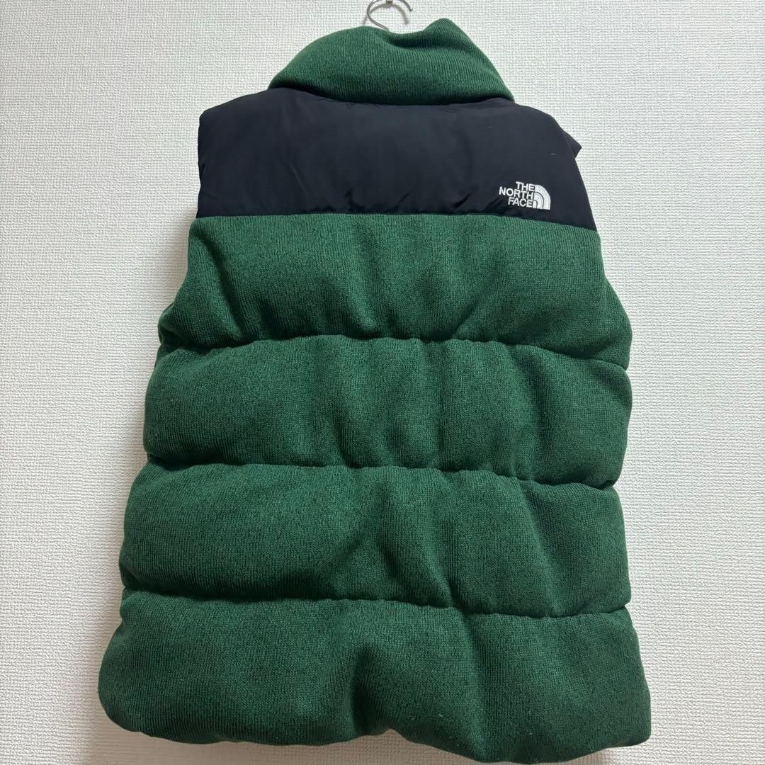 ☆人気　ノースフェイス　ニットダウンベスト　グリーン　700フィル　レディースL