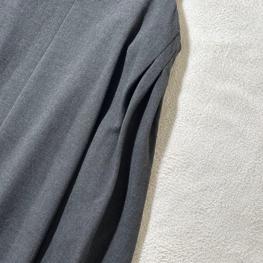 北欧、暮らしの道具店　サイドタックのサロペットスカート　キャミワンピース　グレー