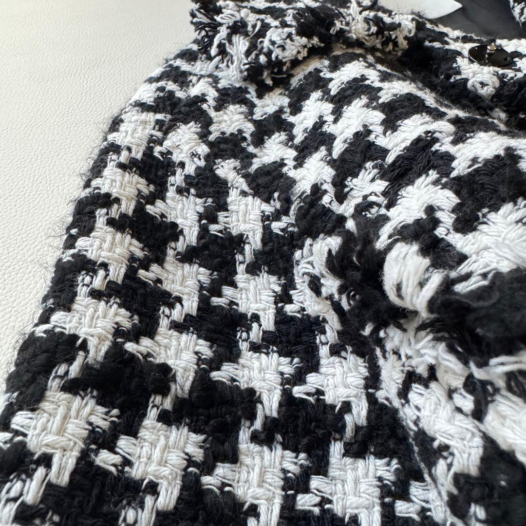 極美品　トゥモローランドBALLSEY 千鳥格子ツイードコートジャケット 近年⭐︎