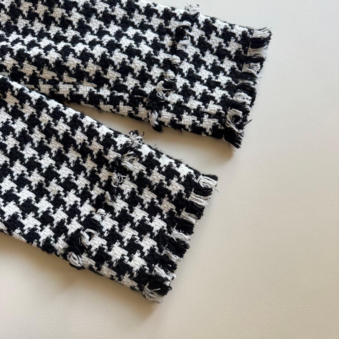 極美品　トゥモローランドBALLSEY 千鳥格子ツイードコートジャケット 近年⭐︎