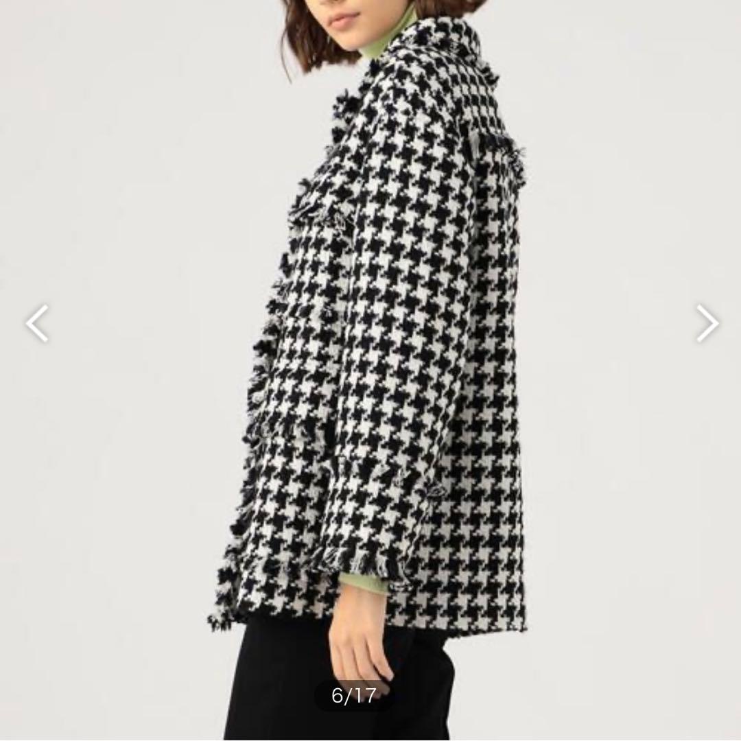 極美品　トゥモローランドBALLSEY 千鳥格子ツイードコートジャケット 近年⭐︎