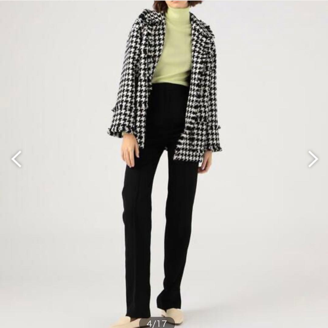 極美品　トゥモローランドBALLSEY 千鳥格子ツイードコートジャケット 近年⭐︎