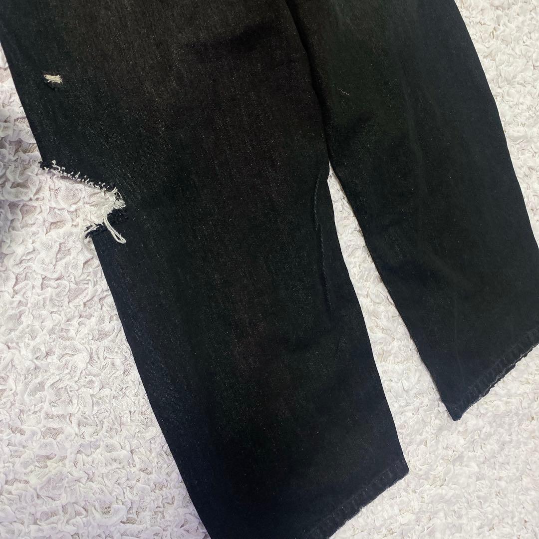 新品 完売品✩.*˚CANDY STRIPPER ダメージデニム サロペット 黒