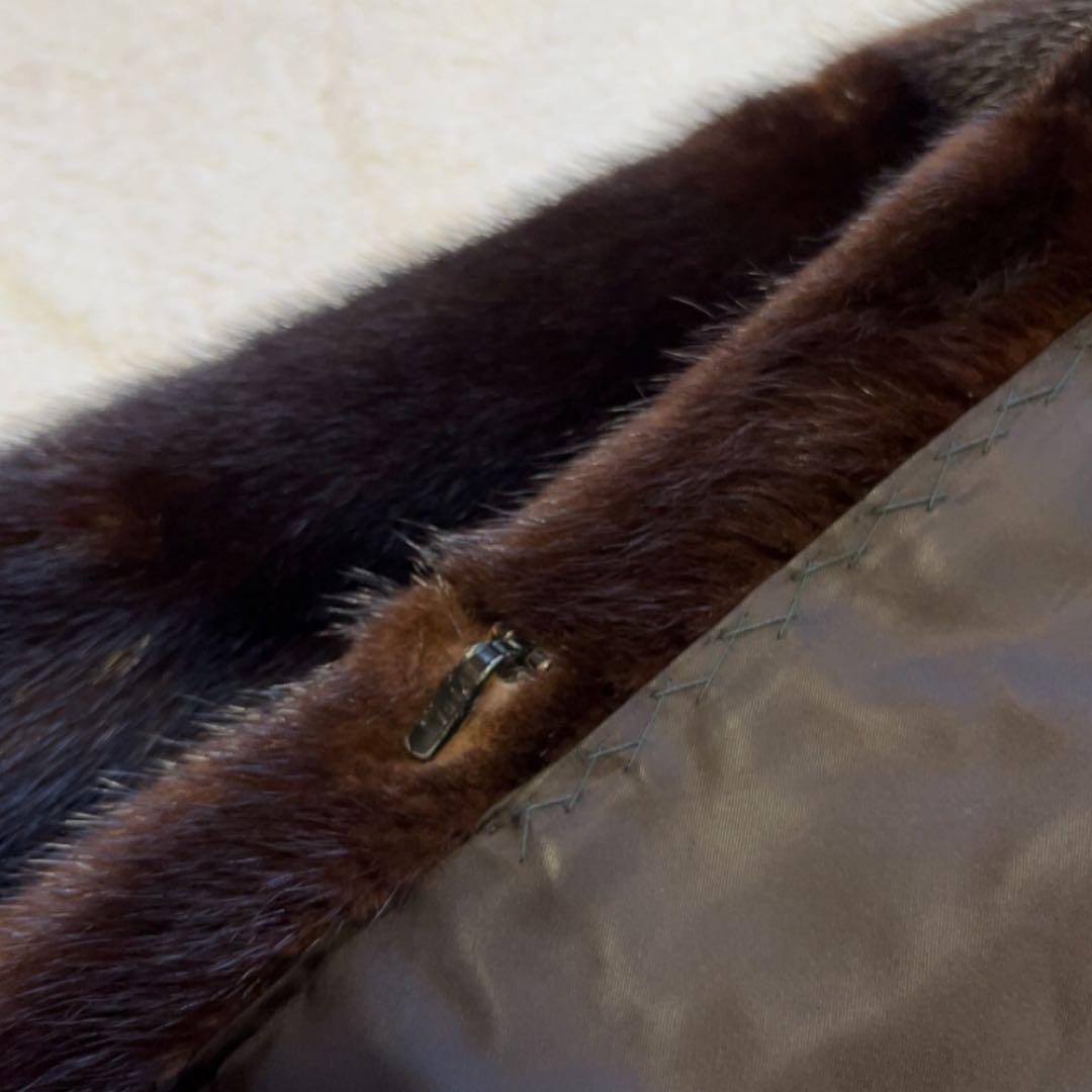 SAGA FOX サガフォックス ファーコート　本毛皮 ブラウン　銀タグ