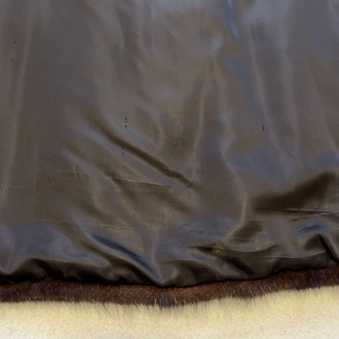 SAGA FOX サガフォックス ファーコート　本毛皮 ブラウン　銀タグ