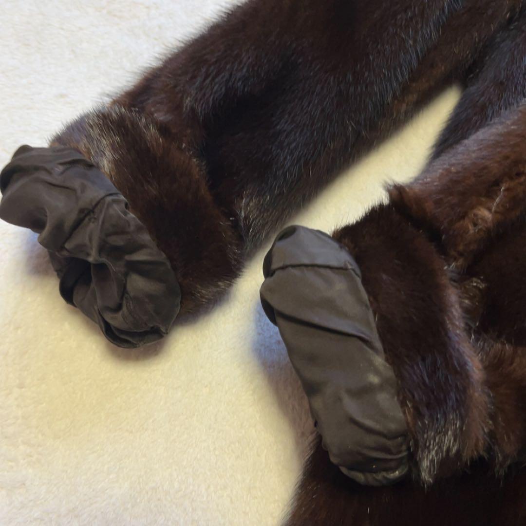 SAGA FOX サガフォックス ファーコート　本毛皮 ブラウン　銀タグ