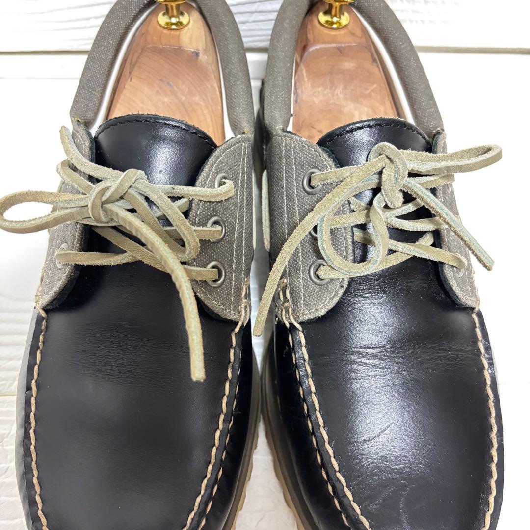 【アッパー美品】ティンバーランド 3eye ブラック 7W デッキシューズ