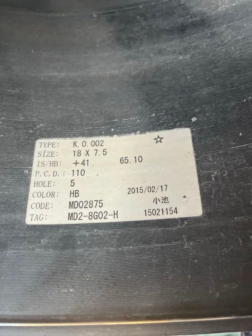 【値下】ken okuyama アルファロメオ ジュリエッタ 18インチホイール