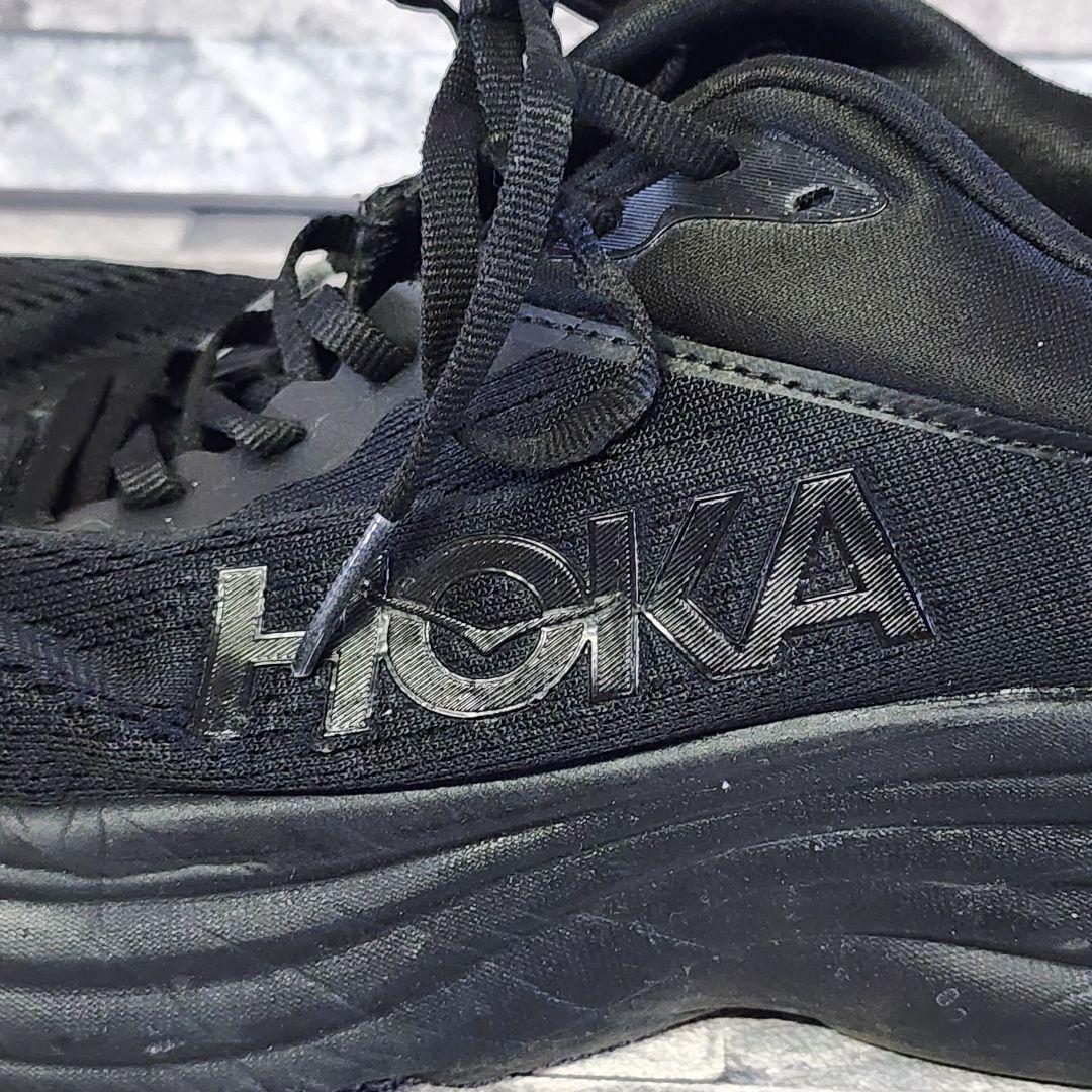 ホカ オネオネ BONDI8 ボンダイ8 ローカット スニーカー 黒 靴 25