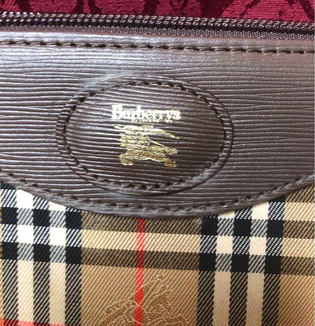 【極美品】バーバリー★ノバチェック★シャドーホース★ホースロゴ★クラッチバッグ