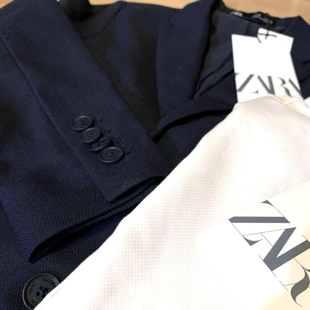 新品【ZARA】 152 テクスチャースーツ上下セット キッズスーツ フォーマル