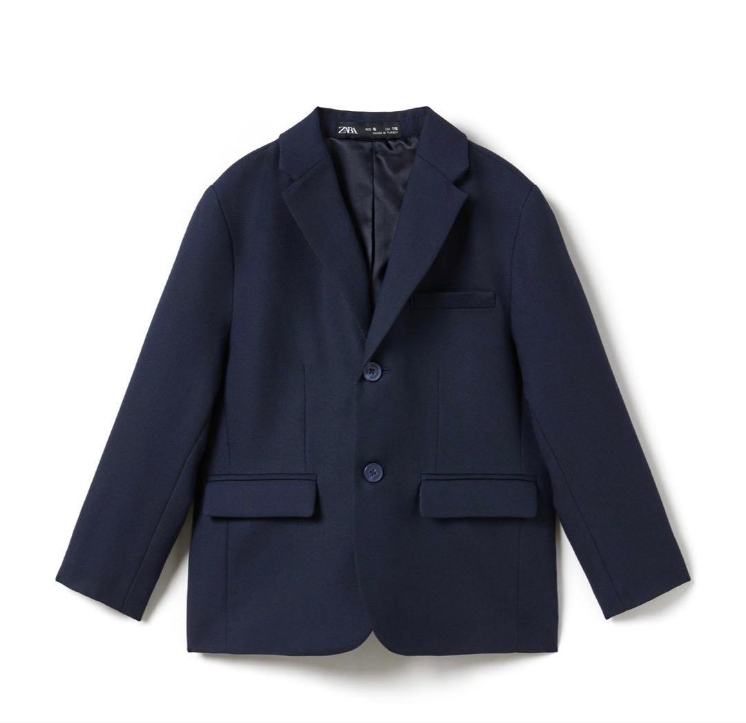 新品【ZARA】 152 テクスチャースーツ上下セット キッズスーツ フォーマル