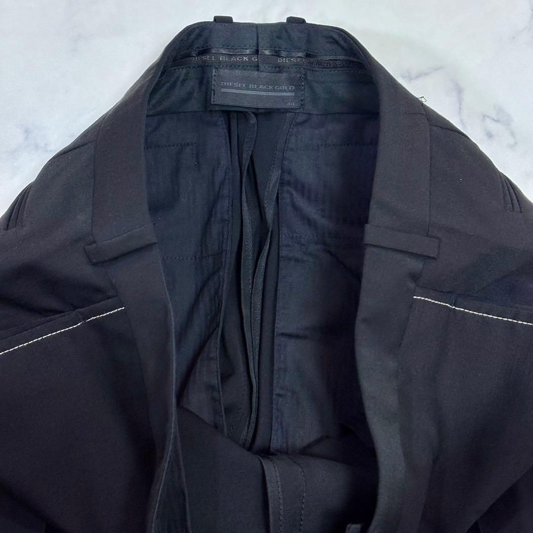 極美品 DIESEL BLACK GOLD ブラックスーツ セットアップM L