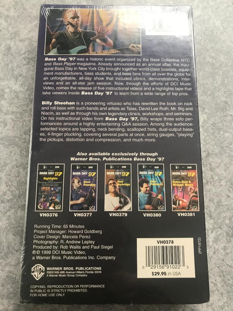 ミュージック Bass Day 97 Featuring Billy Sheehan VHS