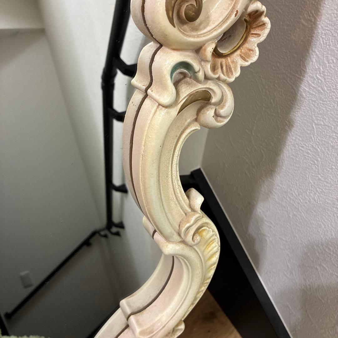 大型 天使装飾 ロココ調　ウォールミラー アンティーク調　壁掛け　姫系インテリア