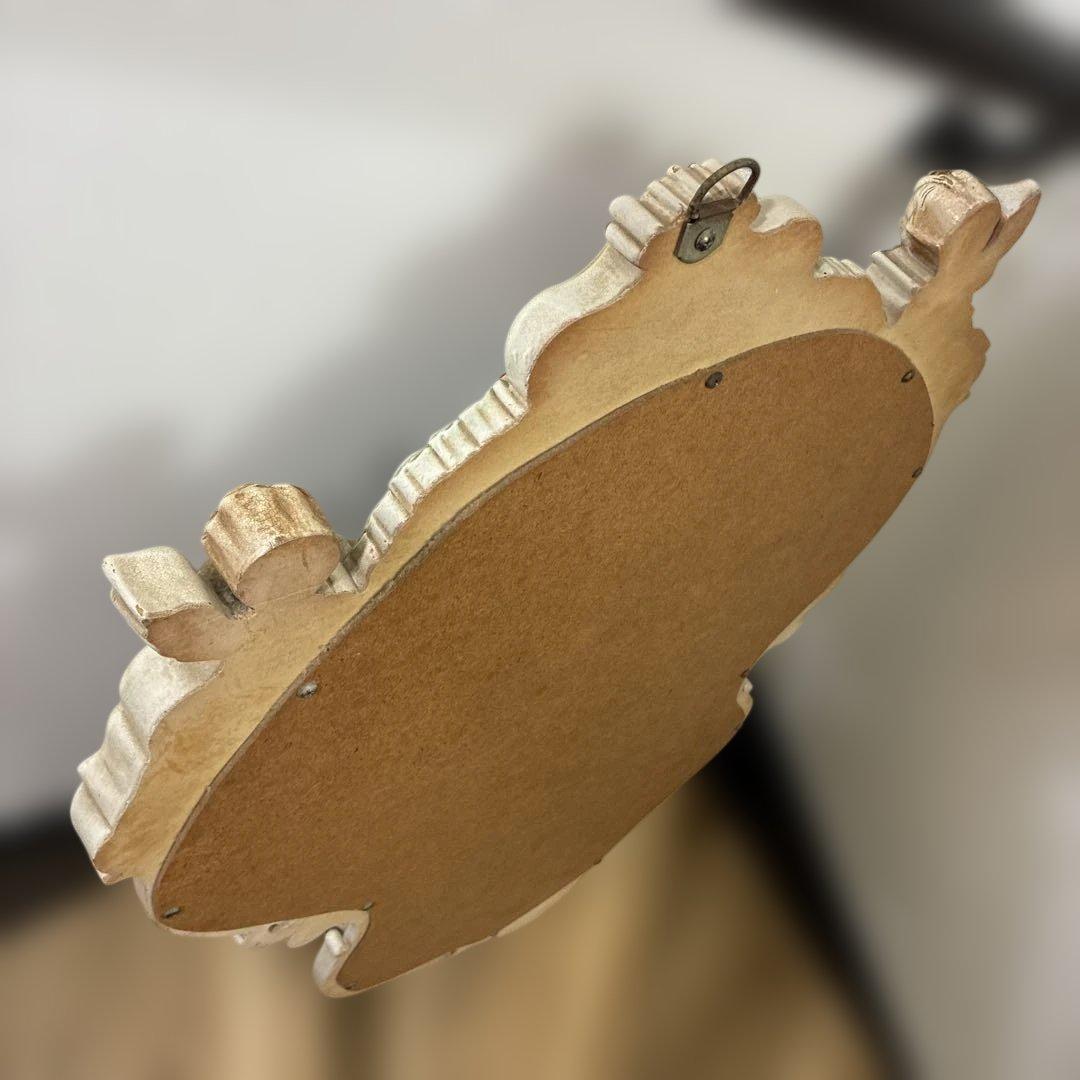 大型 天使装飾 ロココ調　ウォールミラー アンティーク調　壁掛け　姫系インテリア