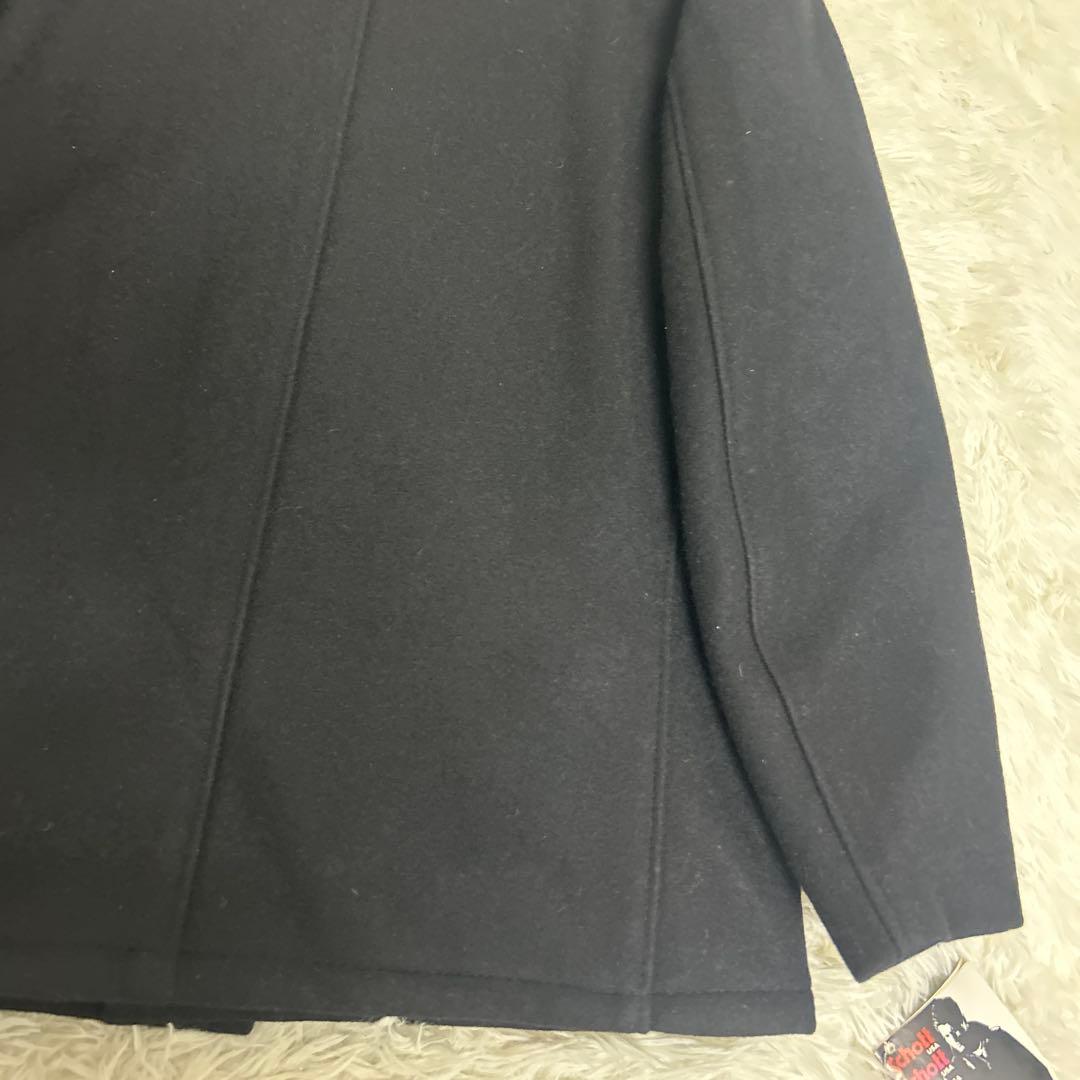 【未使用タグ付き】Schott メンズ シングル ピーコート ネイビー　L程度