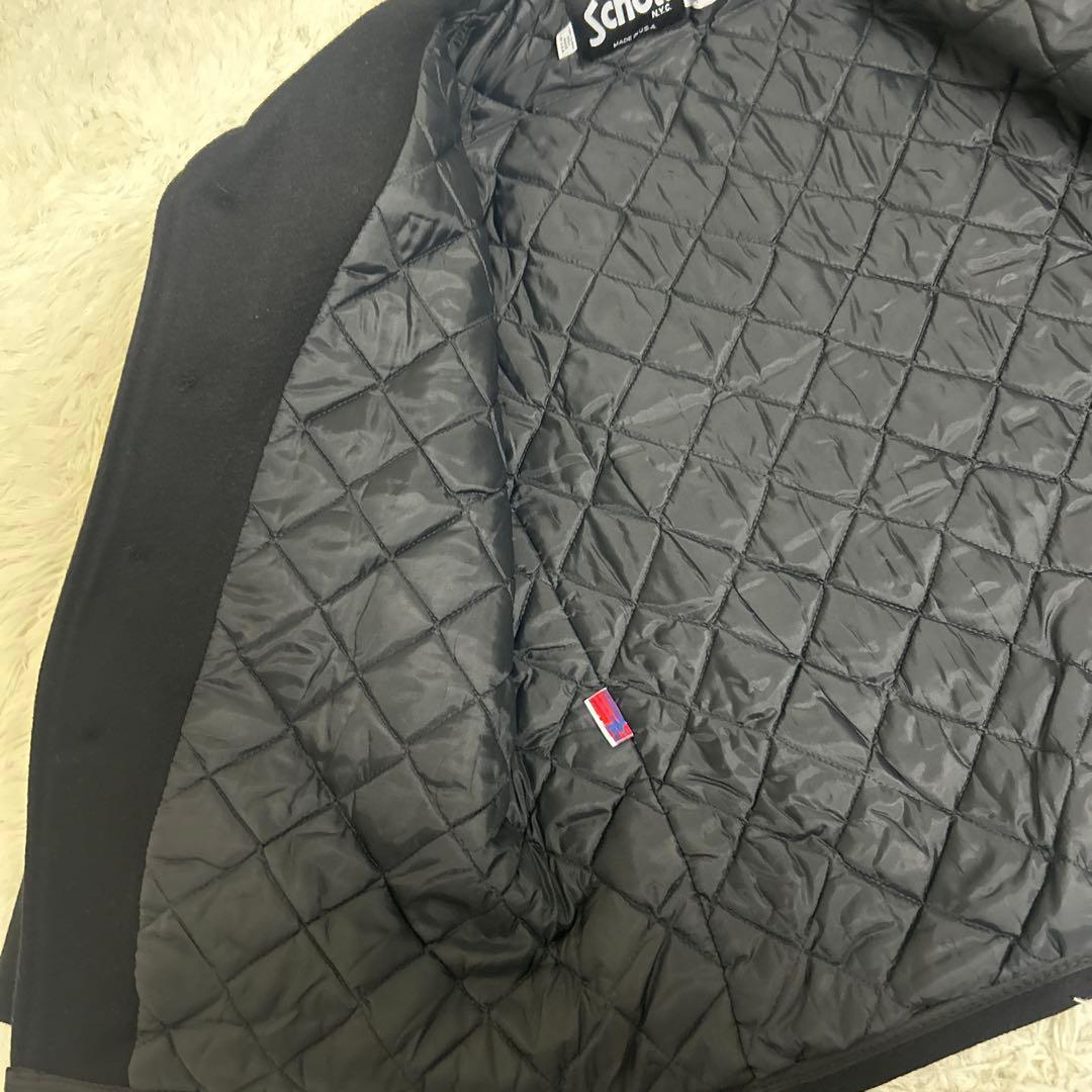 【未使用タグ付き】Schott メンズ シングル ピーコート ネイビー　L程度