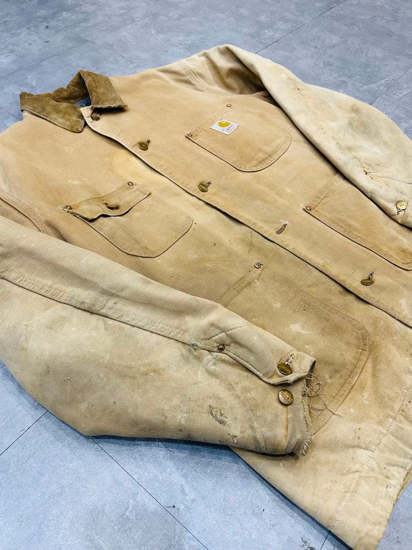 【希少】60s 〜 70s Carhartt チョアコート カーハート ベージュ