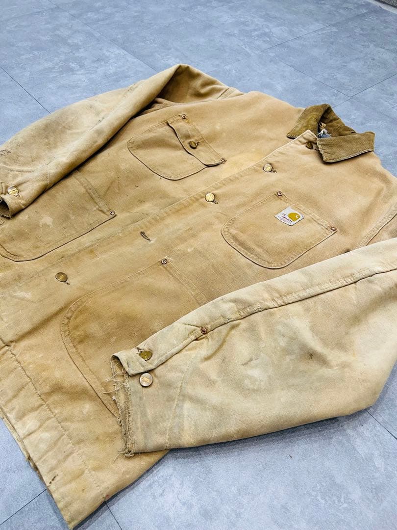 【希少】60s 〜 70s Carhartt チョアコート カーハート ベージュ