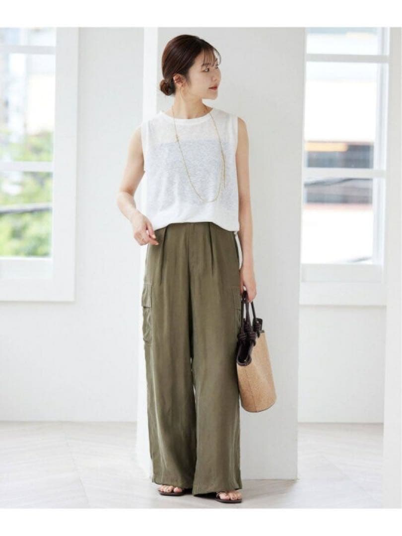 【新品同様】24SS SLOBE IENA キュプラ カーゴパンツ 38