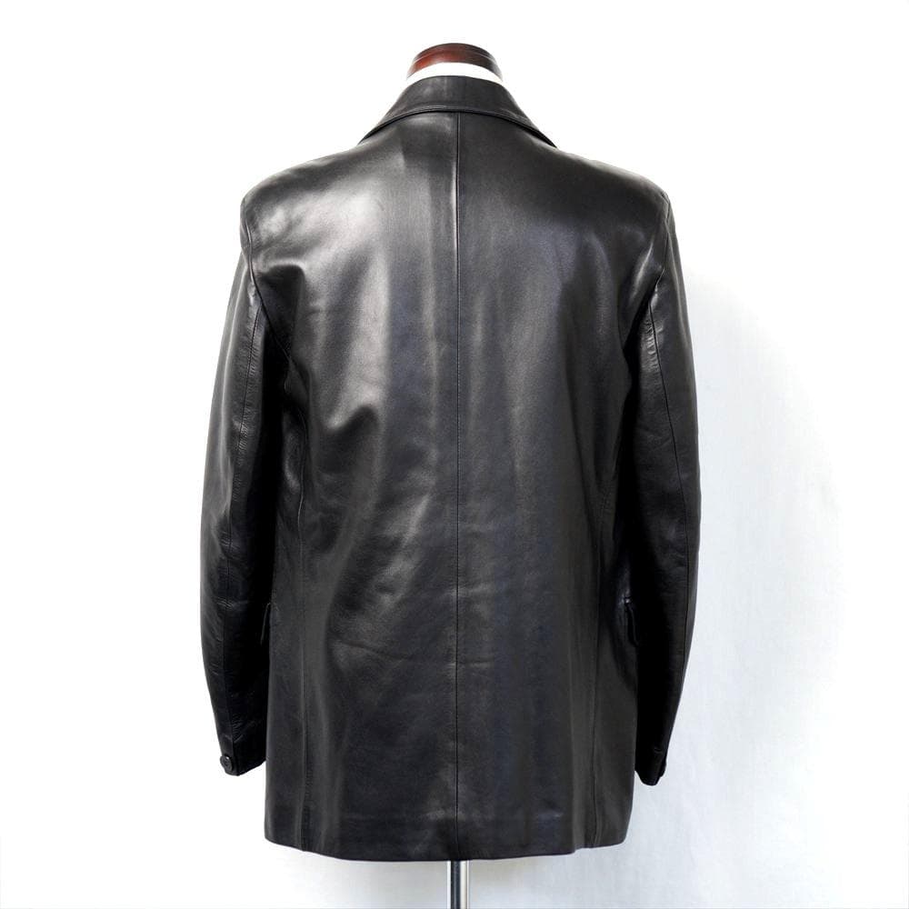 90s ビンテージ アニエスベー フランス製 極上革質 テーラードJKT