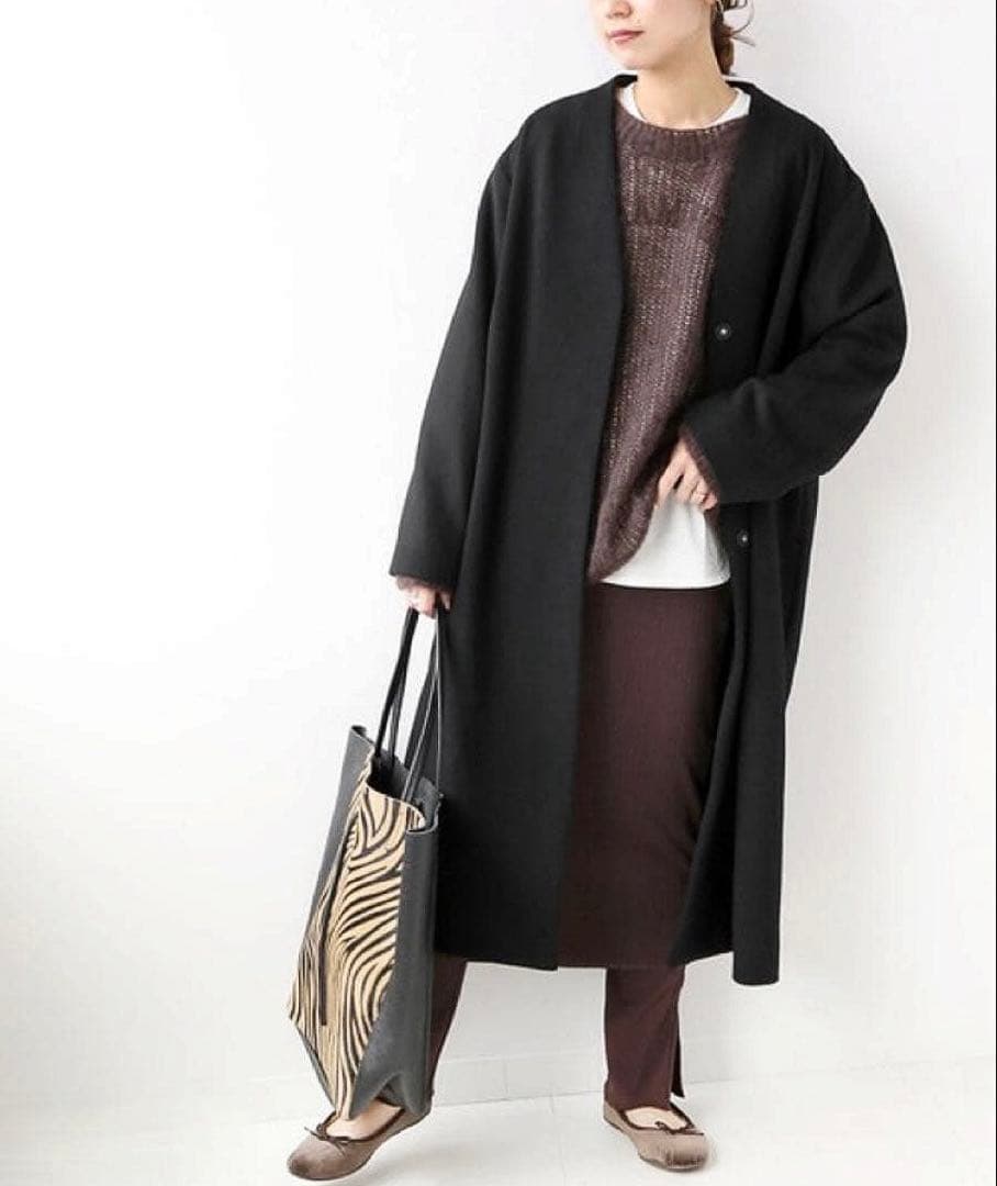 新品タグ付き❁˚ジャーナルスタンダードレリュームSUPER100ノーカラーコート