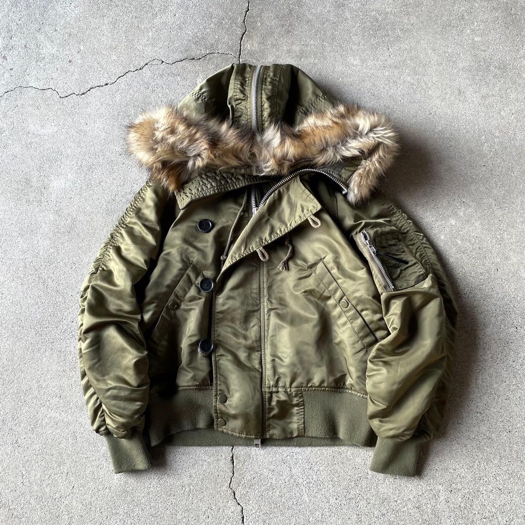 N2B flight jacket N-2B archive khaki 短丈