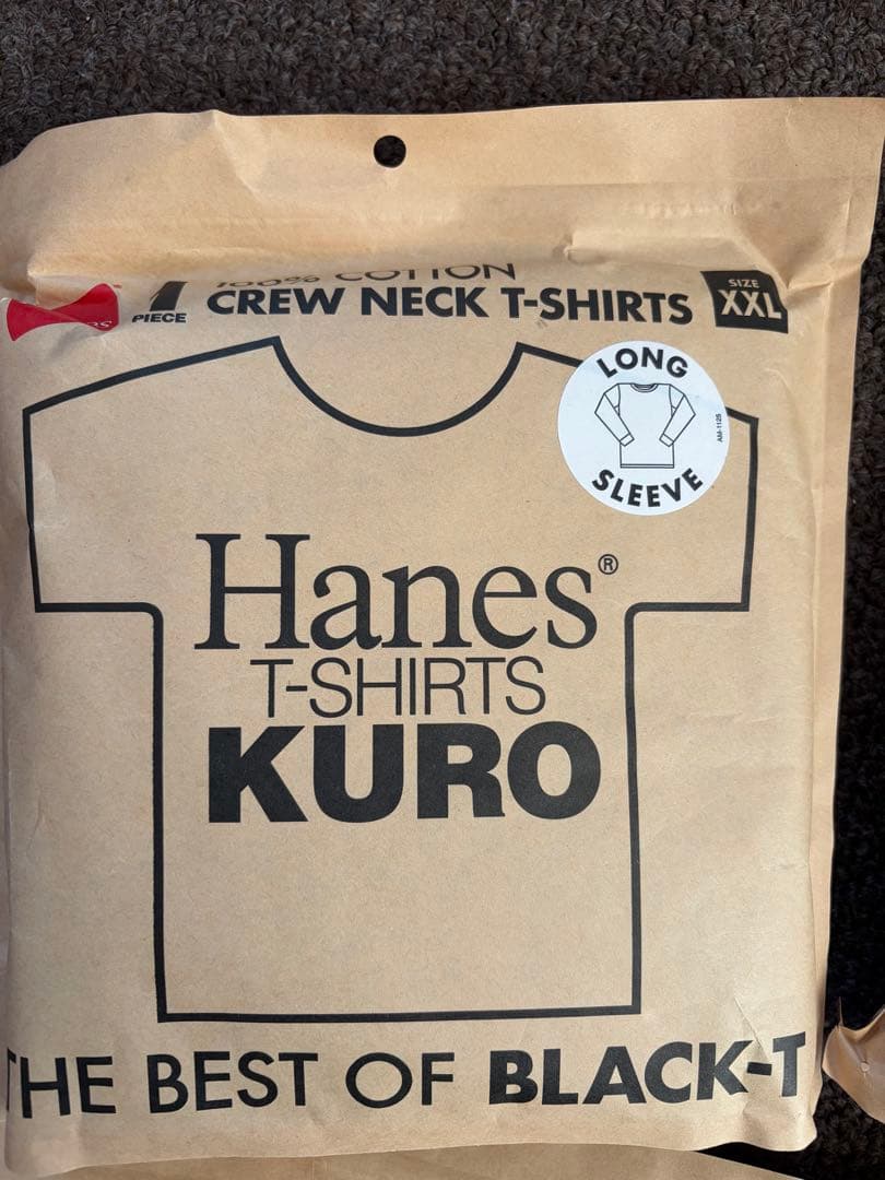 5枚セット　Hanes Kuro SHIRO 黒 白 XXL ロンT tシャツ