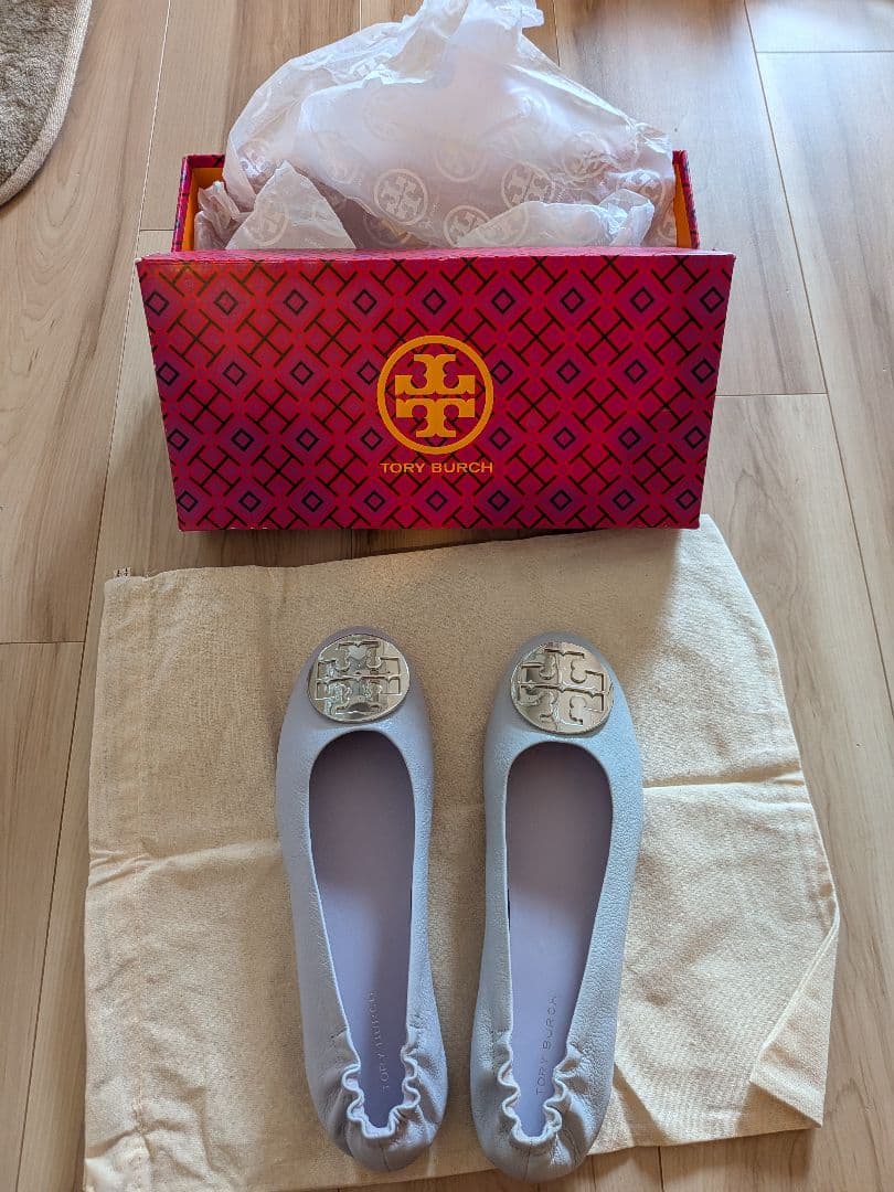【新品未使用】Tory Burch 薄紫 フラットバレエシューズ