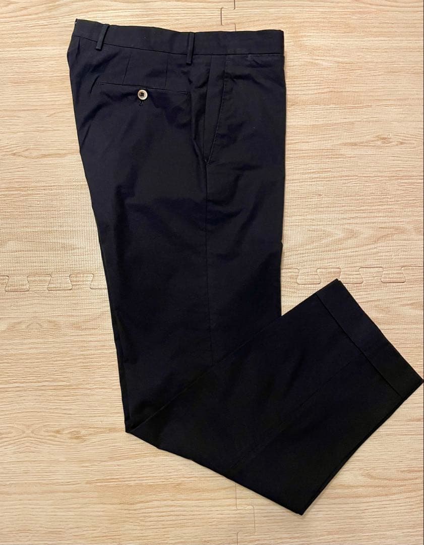 【美品】PT TORINO コットンスリムフィット スラックス ブラック