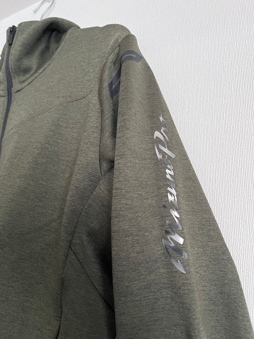 野球 ミズノプロ ストレッチスウェット セットアップ 上下 カーキ　ジャケット