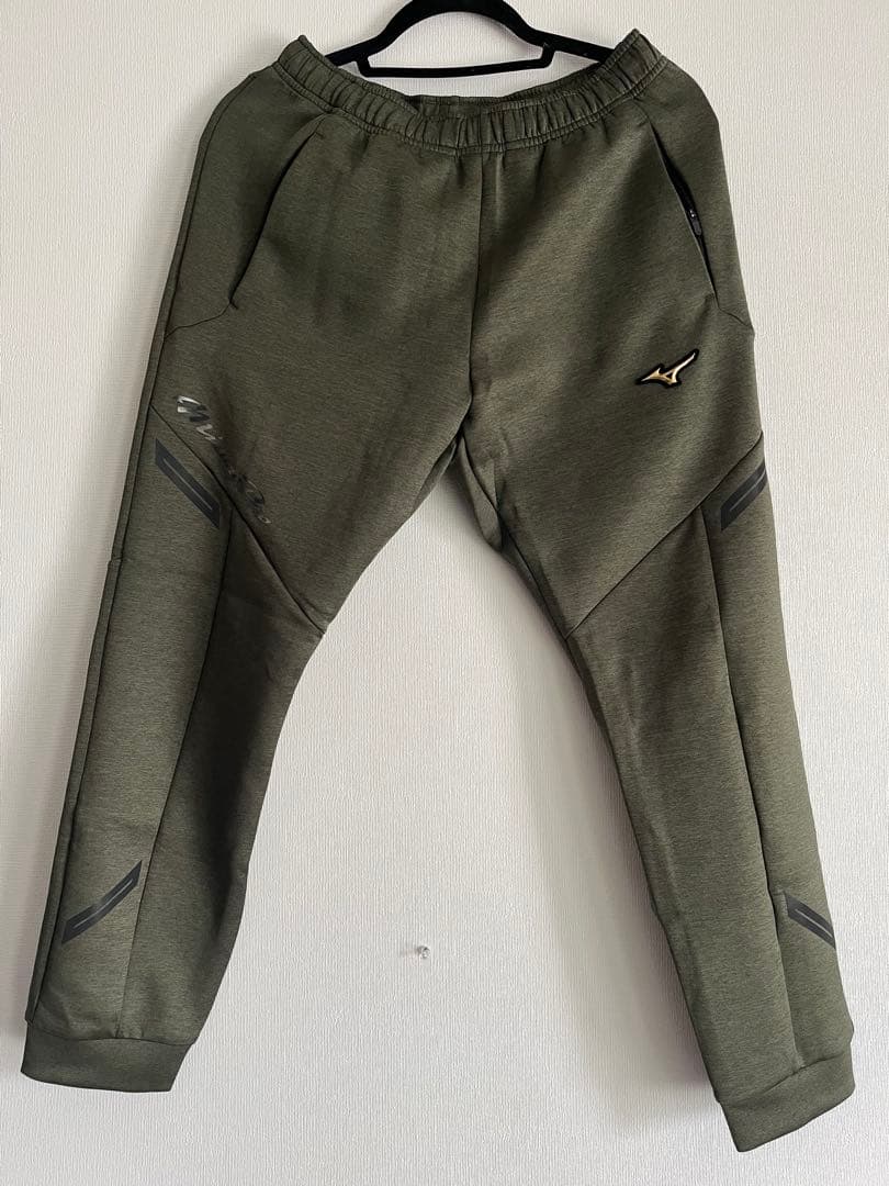 野球 ミズノプロ ストレッチスウェット セットアップ 上下 カーキ　ジャケット