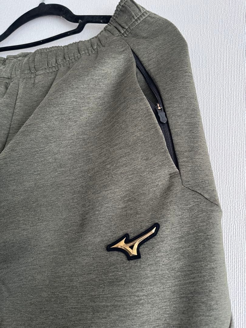 野球 ミズノプロ ストレッチスウェット セットアップ 上下 カーキ　ジャケット