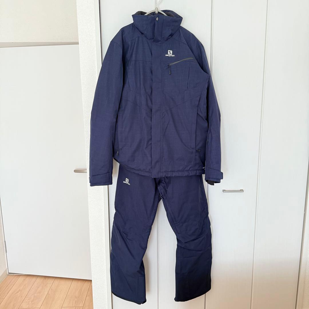 Salomon スキーウェア セット 上L下M ネイビー