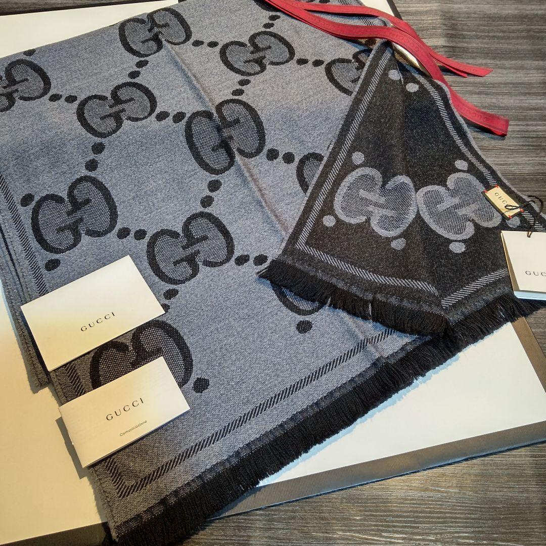 ❤新品箱袋付き❤GUCCI❤マフラー ストール ショール スカーフ★定価8万円★