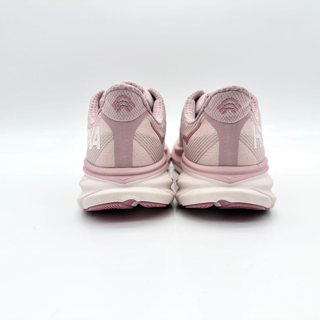 【美品】ホカオネオネ クリフトン9 ピーチ ピンク メッシュ 厚底 24.5